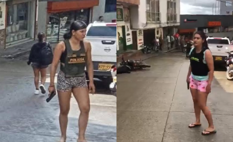 En el momento en que Antioquia se unió a la policía, salga a participar en el ataque con Granada en pijama y flip -flops