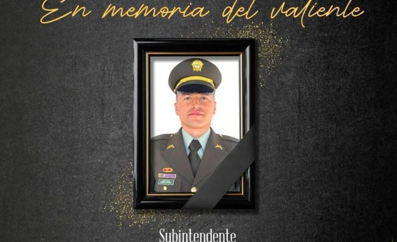 Subintendente de policía Remedios, Antioquia, que fue víctima de un disparo en la cabeza el lunes