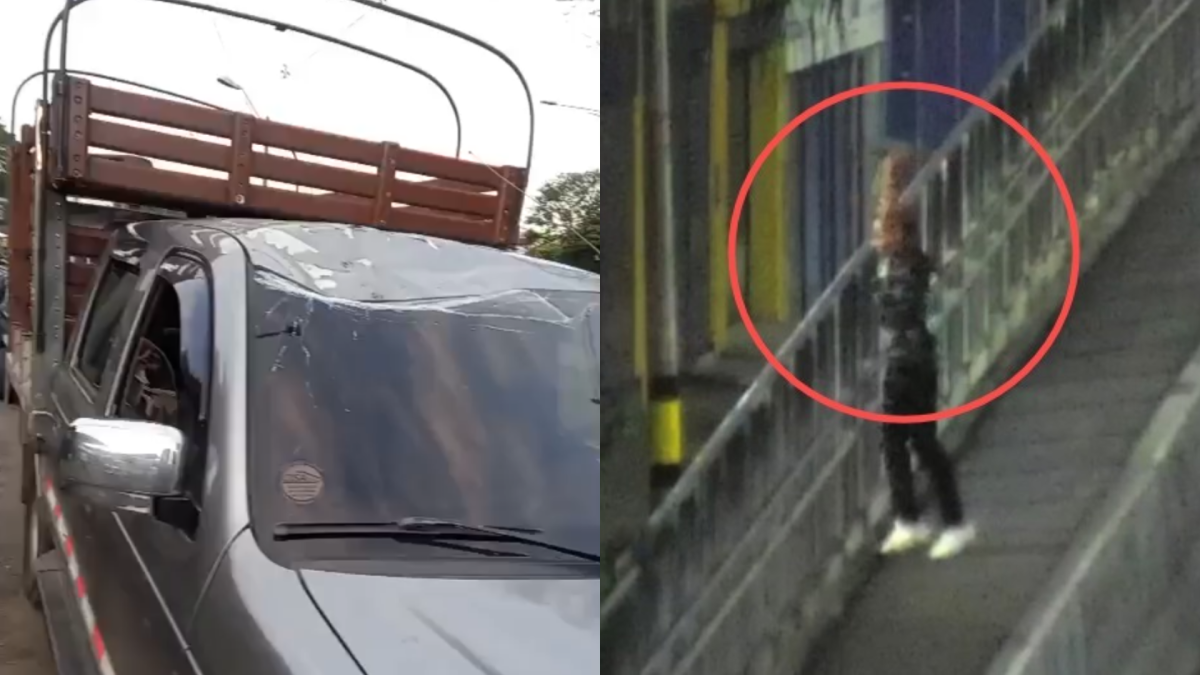 Capturaron a la persona responsable de arrojar una gran roca a un auto en movimiento desde el puente en Medellín.

 – Ojo critico