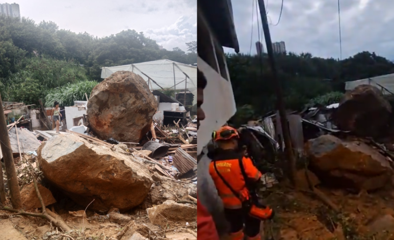 La roca gigante destruyó la casa en la comuna de 13 Medellín; Ocho personas sobrevivieron a la influencia