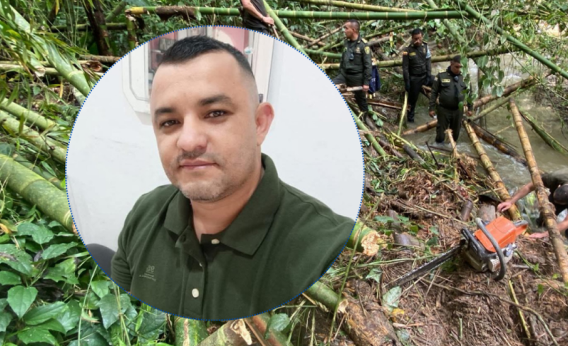 Ningún policía tirado por el desfiladero y no informará sobre la lluvia en Caldas