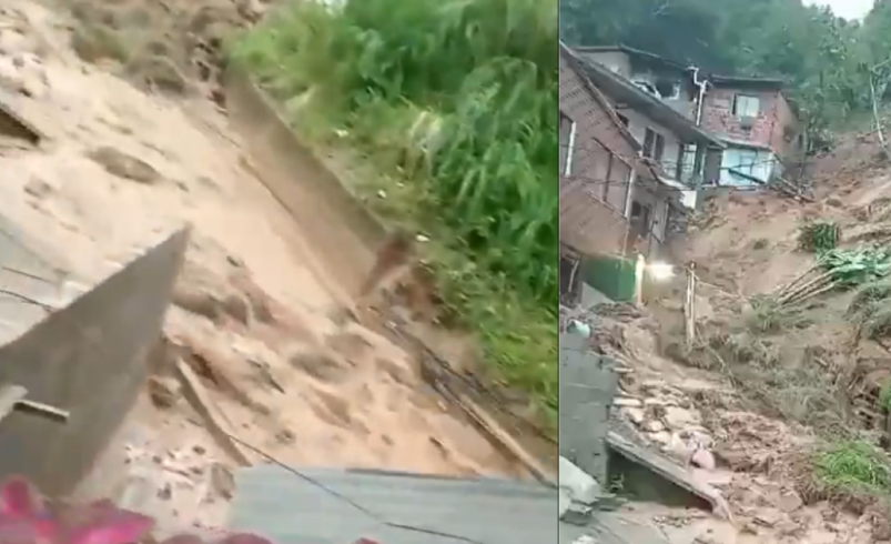Películas y fotos de deslizamiento gigantesco en Sabaneta, Antioquia, en las que faltan al menos 5 muertos y 2