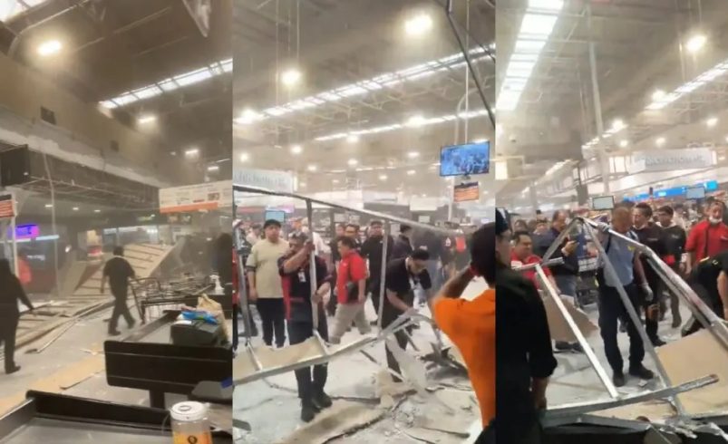 Caer en el techo de un supermercado genera caos y dejando varios heridos

 – Ojo critico