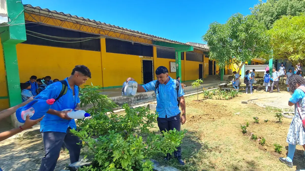 En Bolívar, el maestro transforma las áreas verdes olvidadas en una clase externa que combina geometría, ecología, arte y tecnología con una visión
 – Ojo critico