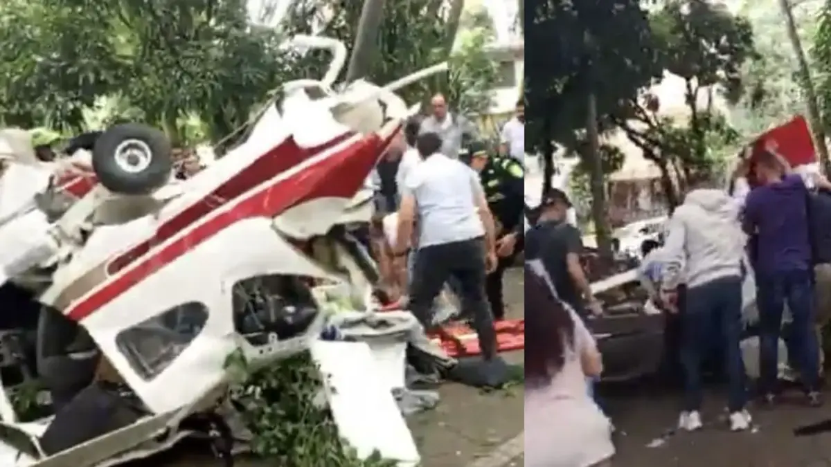 Estas son películas del avión que cayeron cerca del estadio Atanasio Girardot en Medellín: dos personas resultaron heridas
 – Ojo critico