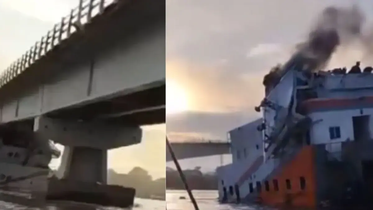 El remolcador golpeó el puente Guillermo Gaviria en Barrancaberma
 – Ojo critico