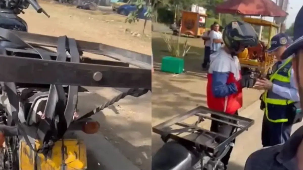 ¿Cómo descubrió un motociclista con diez flequillos pagados? No estaba bajo la licencia o disco
 – Ojo critico
