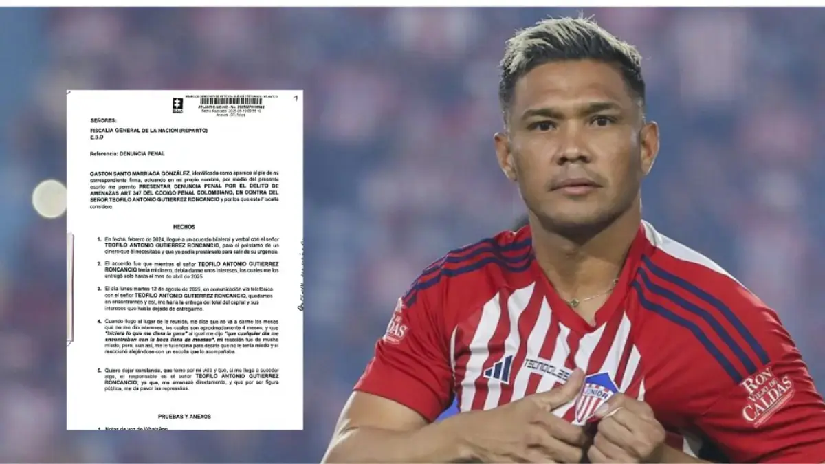 Teófilo Gutiérrez es condenado en Barranquilla por las presuntas amenazas de muerte para el prestamista después de la disputa sobre la deuda y los intereses no remunerados
 – Ojo critico