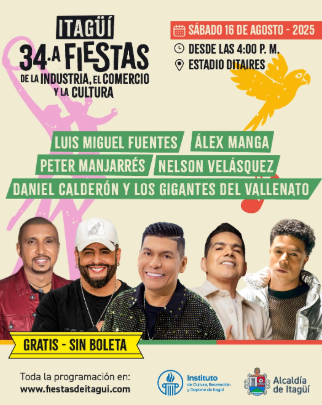Una semana para todos: conciertos gratuitos, cultura y emprendimiento en la Feria de Itagüí 2025
 – Ojo critico