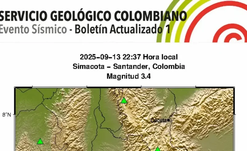 Tedoy Tody en Colombia informa un nuevo ensayo sobre el terremoto en la noche del 13 de septiembre; epicentro, tamaño y profundidad

 – Ojo critico