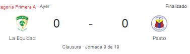 Equidad vs Deportivo Pasto – 
 – Ojo critico