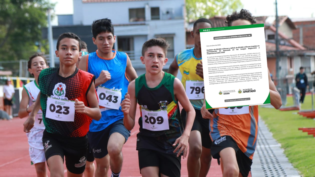 En el caso de un déficit y déficit presupuestario por un monto de $ 7,000 millones, 400 jóvenes de Decadó (Antioquia) no participarían en los Juegos de la Facultad 2025
 – Ojo critico