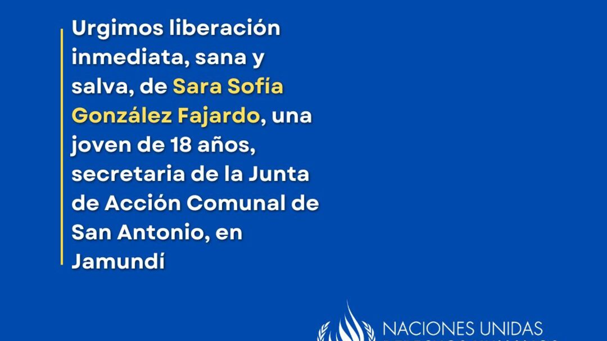 Los derechos humanos de la ONU, Colombia, condenó el secuestro del líder campesino y miembro de JAC en la zona de la aldea de Jamundí en Valle; Cuervos para liberarlo

 – Ojo critico