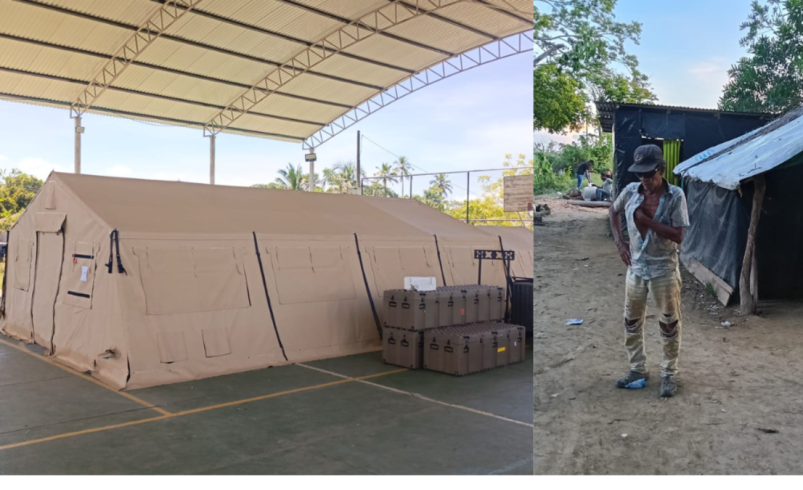 El director Ungrd se reunió desde una tienda de campaña con aire acondicionado, mientras las víctimas vivían en refugios en medio del agua.

 – Ojo critico