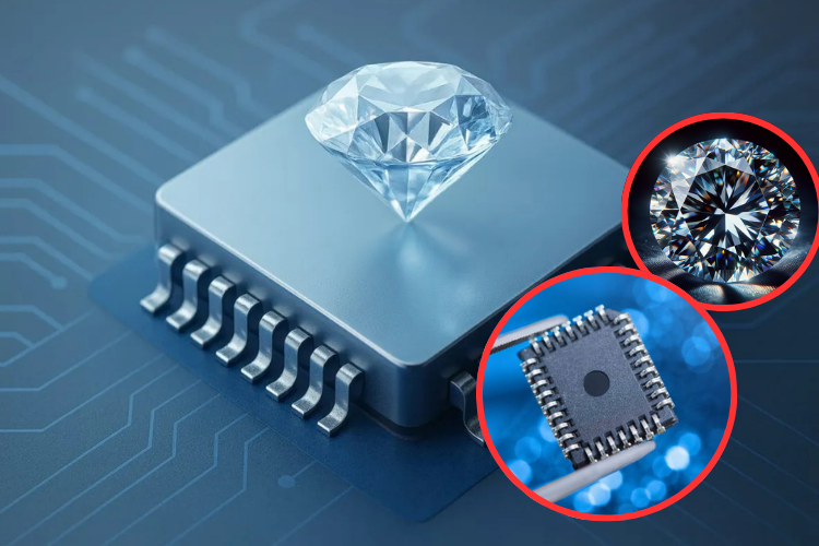Los ingenieros utilizan diamantes en chips para reducir el sobrecalentamiento de los datos

 – Ojo critico