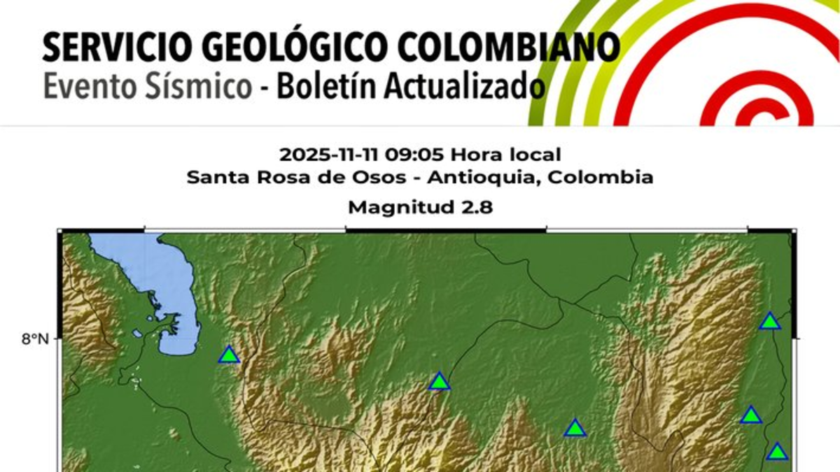 Un sismo leve se reportó en Santa Rosa de Osos, Antioquia

 – Ojo critico