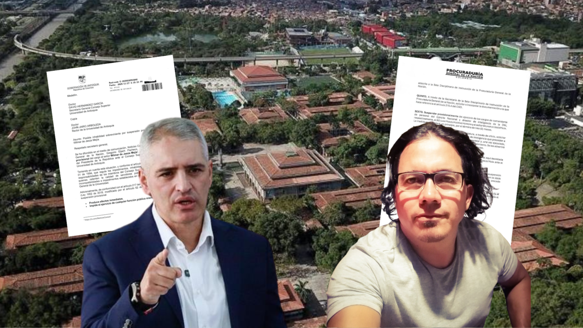 Carta confidencial del Gobernador y reunión previa a la renuncia de Wilmar Mejía a su cargo en el Consejo Supremo de la Universidad de Antioquia

 – Ojo critico