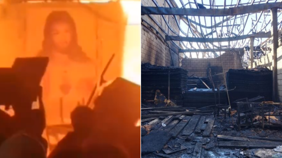 la imagen quedó intacta entre las cenizas

 – Ojo critico