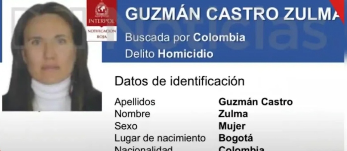 Primera imagen de la notificación roja de Interpol

 – Ojo critico