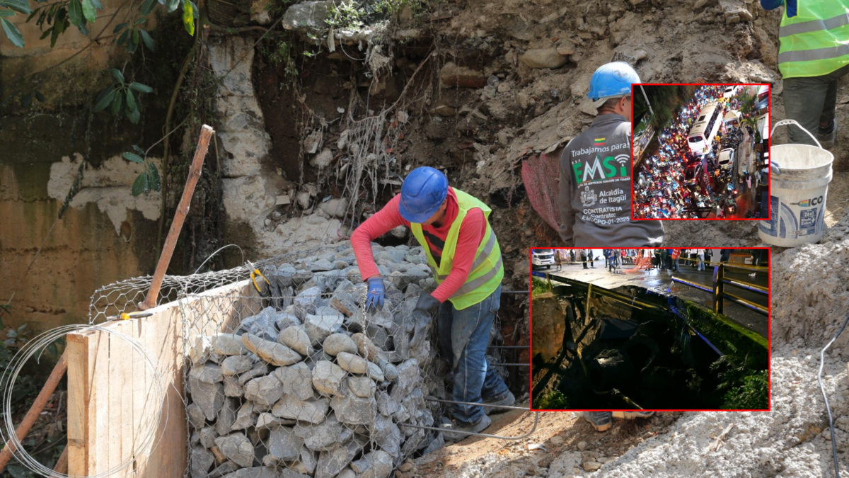 Tras el caos vehicular en el ingreso a San Antonio de Prado (Medellín) provocado por el derrumbe parcial del puente de La Limona, la intervención está casi lista

 – Ojo critico