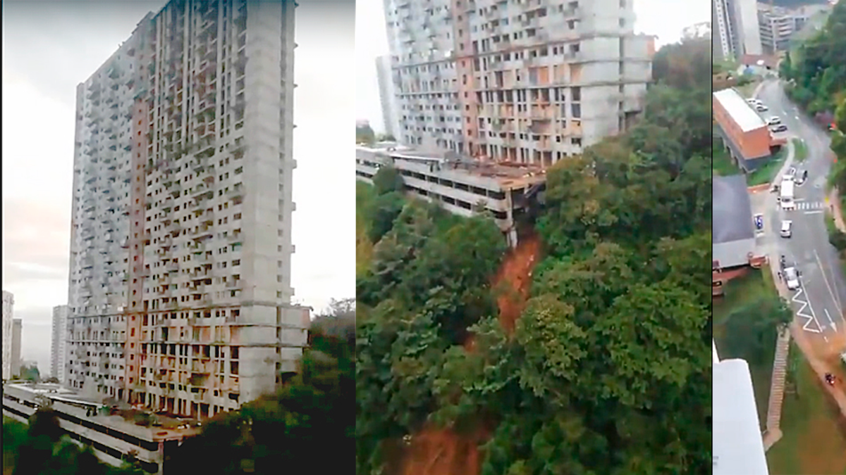 Alarma en Sabaneta (Antioquia) por deslave en una montaña donde se ubica un proyecto habitacional: temen que se derrumbe

 – Ojo critico