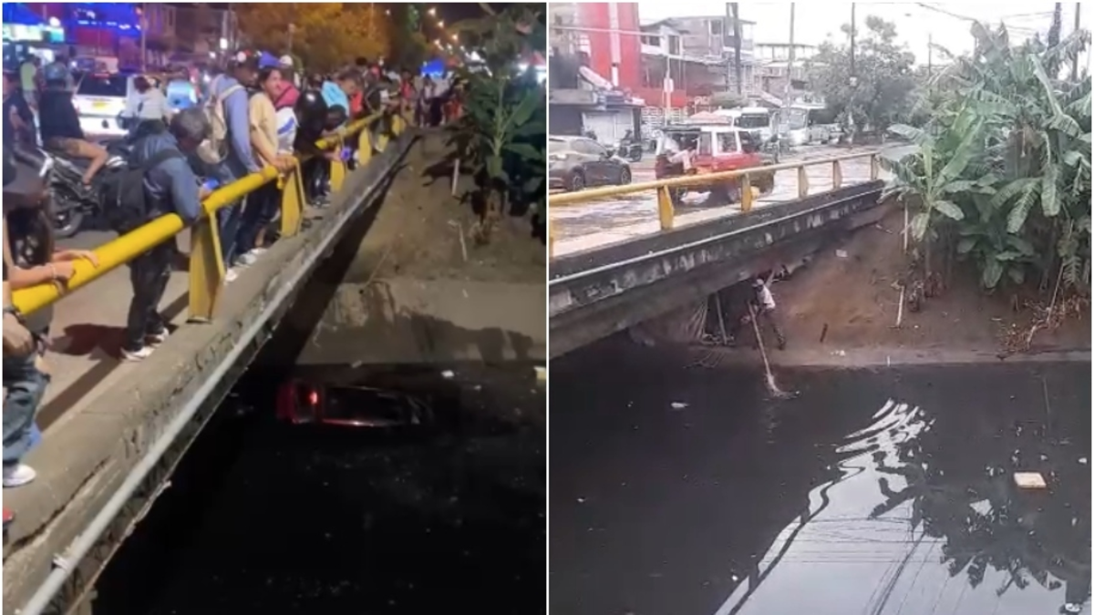Un auto cayó a una alcantarilla en Cuatro Esquinas, Cali, y la inundación se lo llevó; Las autoridades ya intentan retirar el vehículo.

 – Ojo critico