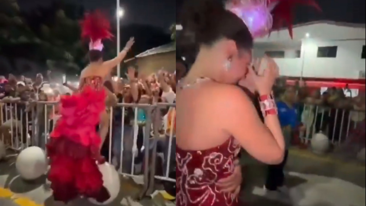 Rechazo generalizado por el beso forzado que recibió la Reina del Carnaval 2026 cuando acudió a saludar a la multitud durante La Guacherna

 – Ojo critico