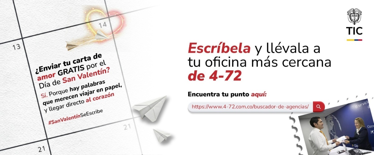 Vuelve a escribir cartas de amor y envíalas gratis este San Valentín, gracias al Ministerio TIC y al 4-72

 – Ojo critico