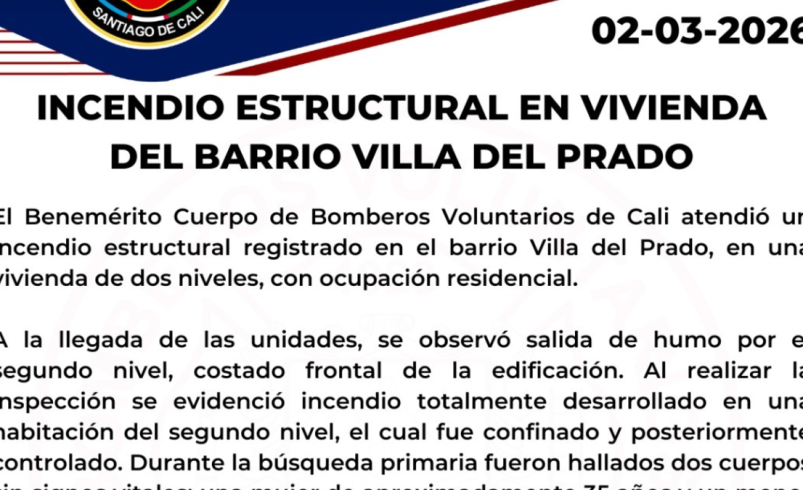 el fuego destruyó gran parte del segundo piso de la casa; Murieron una mujer y un niño de aproximadamente 3 años.

 – Ojo critico