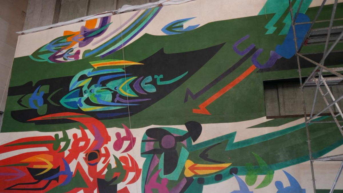 Así luce un monumental mural del maestro Alejandro Obregón

 – Ojo critico