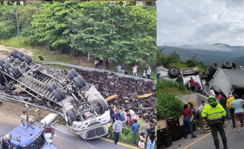 Un tractor volcó en la vía Girardot-Bogotá, a la salida del túnel Sumapaz: fuertes embotellamientos

 – Ojo critico