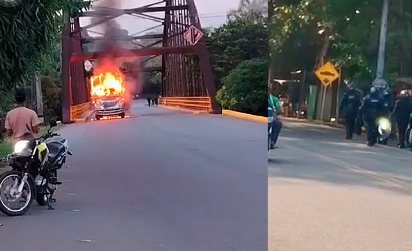 Camiones quemados y accidentes durante la huelga minera.

 – Ojo critico