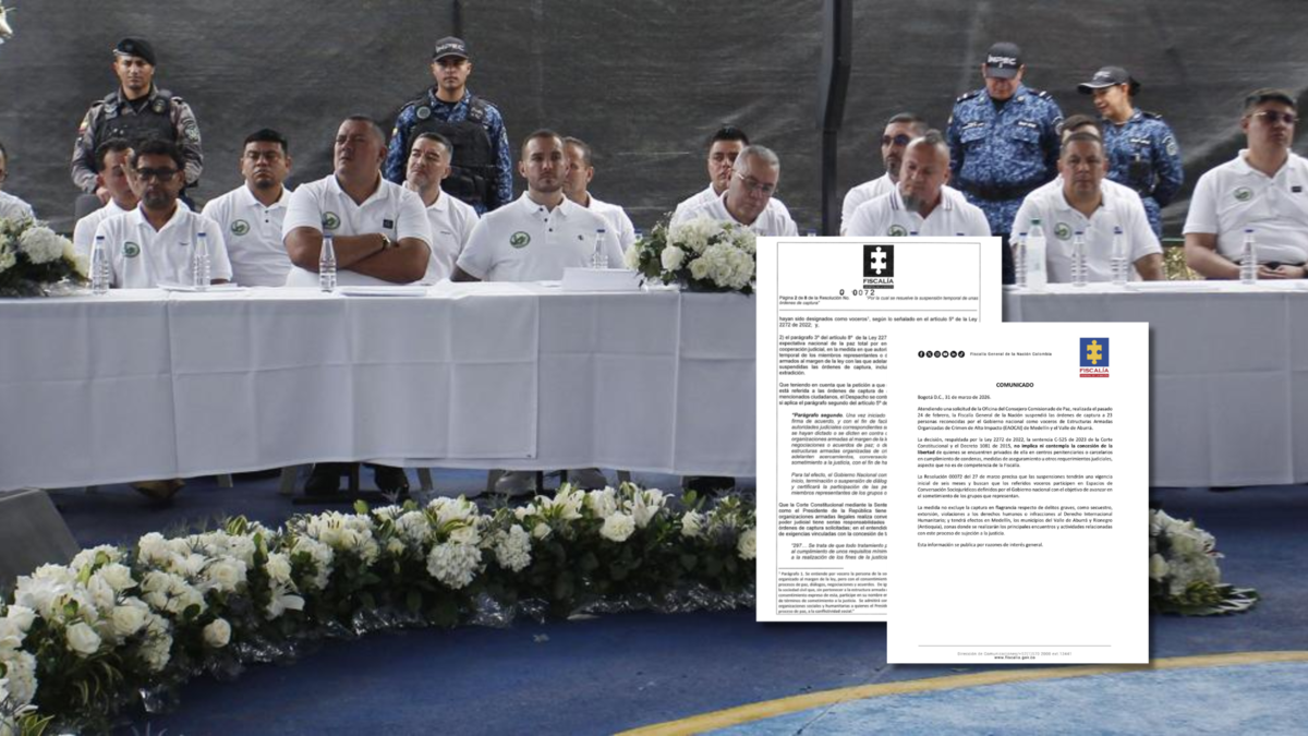 Fiscalía y Alta Comisionada para la Paz aclaran consecuencias de suspender órdenes de aprehensión contra 23 capos de la Mesa Municipal de Paz de Itagüí

 – Ojo critico