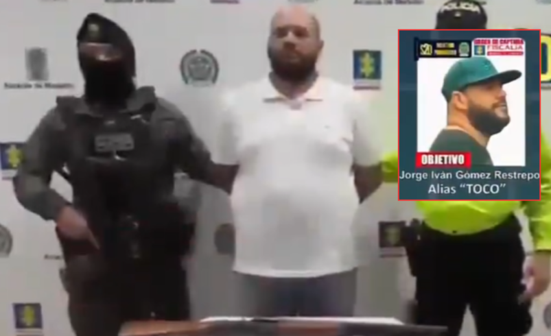 En una lujosa mansión de Antioquia capturaron bajo el seudónimo de «Toco», el líder de «Robledo», quien enviaba tres toneladas de cocaína al mes a Estados Unidos y Europa.

 – Ojo critico